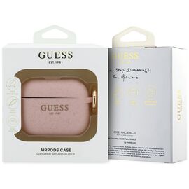 Guess Silicone Glitter Ring Case for AirPods Pro 3 - Pink