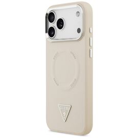 Guess Triangle Logo MagSafe Case for iPhone 17 Pro - Beige