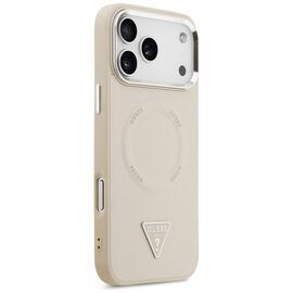 Guess Triangle Logo MagSafe Case for iPhone 17 Pro - Beige