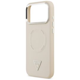 Guess Triangle Logo MagSafe Case for iPhone 17 Pro - Beige