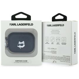 Karl Lagerfeld Monogram Choupette Head Case for AirPods Pro 3 - Black