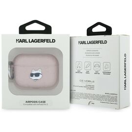Karl Lagerfeld Monogram Choupette Head Case for AirPods Pro 3 - Pink