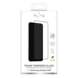 Puro Frame Tempered Glass for Samsung Galaxy S26 - with Black Frame | Techbox