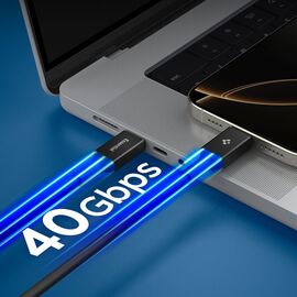 Spigen Essential EB24012CC USB-C / USB-C 240W 120cm Cable - Black