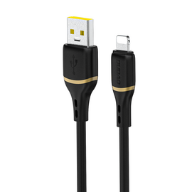 Dudao 1M 30W liquid silicone data cable Lightning Black