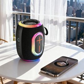 Dudao Y22 Wireless Speaker with RGB Backlight Bluetooth 5.3 - Black | Techbox