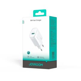 Joyroom JR-TF4 18W wall charger with 3A USB-A - USB-C 1m cable - white - Travel Chargers - Smartphone Chargers - Techbox