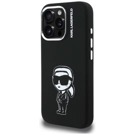 Karl Lagerfeld Silicone Karl Sketch MagSafe Case for iPhone 16 Pro Max - Black