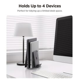 Spigen LD208S4 Desk Organizer for Laptops, Tablets, Smartphones, Keyboards - Gray