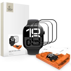 Tech-Protect Easy Set Flex+ 3-Pack Tempered Glass for Apple Watch 46mm - Black | Techbox