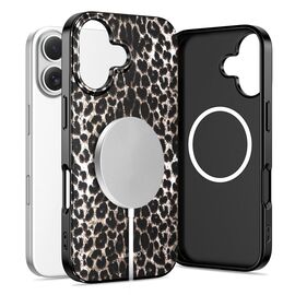 Tech-Protect Lamano MagSafe case for iPhone 17 - black and brown