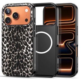 Tech-Protect Lamano MagSafe case for iPhone 17 Pro Max - black and brown