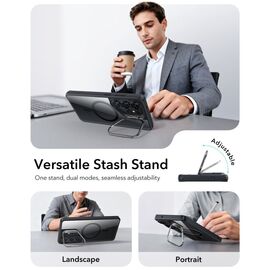 ESR Classic Hybrid Kickstand MagSafe Case for Samsung Galaxy S26 Ultra - Clear Black