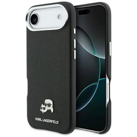 Karl Lagerfeld Karl &amp; Choupette Head Pins Saffiano MagSafe Case for iPhone Air - Black