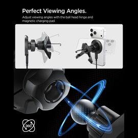 Spigen EV15MAQ Essential Qi2 MagSafe Car Air Vent Holder - Black