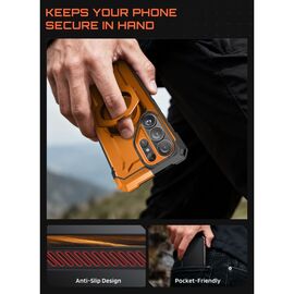 Supcase UB Grip Mag MagSafe Case for Samsung Galaxy S26 Ultra - Orange and Black