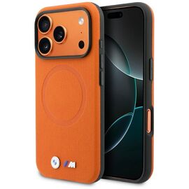 BMW M FW Metal Logo MagSafe Case for iPhone 17 Pro - Orange