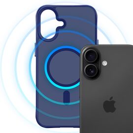 3mk Smoke MagCase for iPhone 16 - Blue-Translucent