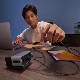Cuktech TA3005U 300W 5-in-1 Charging Station with Digital Display - Silver - Travel Chargers - Smartphone Chargers - Techbox