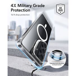 ESR Classic Hybrid Kickstand MagSafe Case for Samsung Galaxy S26+ - Transparent