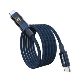 PD60W USB-C to USB-C Digital Display 1.2m Nylon Cable - blue