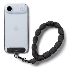 Ringke Holder &amp; Puffer Hand Strap Phone Lanyard - Black