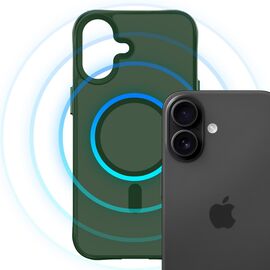 3mk Smoke MagCase for iPhone 16 - Green-Translucent