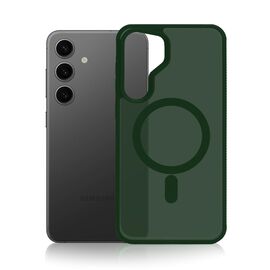 3mk Smoke MagCase for Samsung Galaxy S25 - Green-Translucent