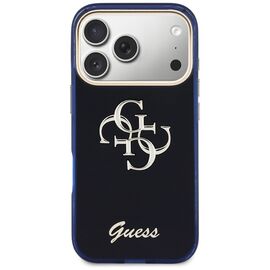 Guess IML 4G Script Metal Case for iPhone 17 Pro - Blue
