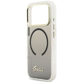 Guess IML Gradient Script Metal MagSafe Case for iPhone 17 Pro Max - Black