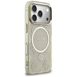 Guess IML Peony Dot MagSafe Case for iPhone 17 Pro - Beige