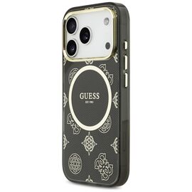 Guess IML Peony Dot MagSafe Case for iPhone 17 Pro - Black