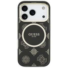 Guess IML Peony Dot MagSafe Case for iPhone 17 Pro - Black