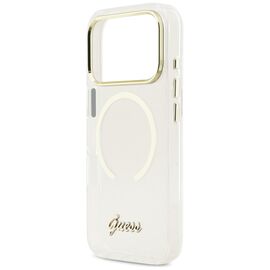 Guess IML Script Metal MagSafe Case for iPhone 17 Pro - Clear