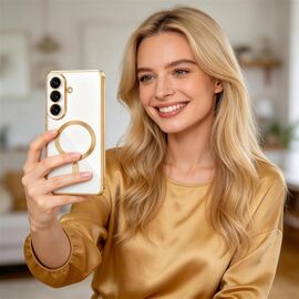 Tech-Protect MagFlex Case for Samsung Galaxy S26 - Transparent Gold