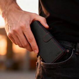 Tech-Protect Wallet Case for Samsung Galaxy S26 - Black and Red | Techbox