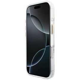 Guess IML Script Metal MagSafe Case for iPhone 17 - Transparent