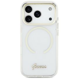 Guess IML Script Metal MagSafe Case for iPhone Air - Clear