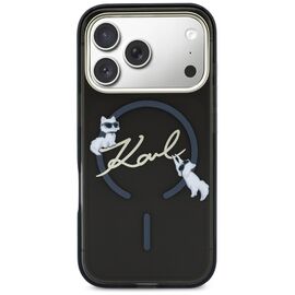 Karl Lagerfeld IML Choupettes Karl Script Logo MagSafe Case for iPhone 17 Pro - Black