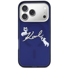 Karl Lagerfeld IML Choupettes Karl Script Logo MagSafe Case for iPhone 17 Pro - Blue