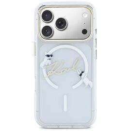 Karl Lagerfeld IML Choupettes Karl Script Logo MagSafe Case for iPhone 17 Pro - Clear