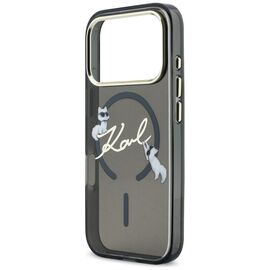 Karl Lagerfeld IML Choupettes Karl Script Logo MagSafe Case for iPhone 17 Pro Max - Black