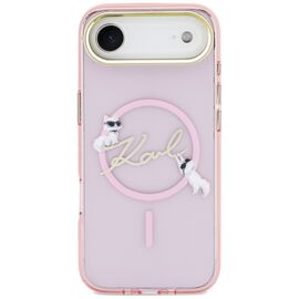 Karl Lagerfeld IML Choupettes Karl Script Logo MagSafe iPhone Air Case - Pink
