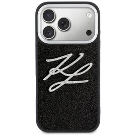 Karl Lagerfeld IML Glitter KL Diamond Logo Case for iPhone 17 Pro - Black