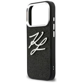 Karl Lagerfeld IML Glitter KL Diamond Logo Case for iPhone 17 Pro - Black