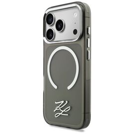 Karl Lagerfeld IML KL Script Logo MagSafe Case for iPhone 17 Pro - Black