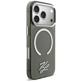 Karl Lagerfeld IML KL Script Logo MagSafe Case for iPhone 17 Pro - Black