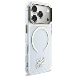 Karl Lagerfeld IML KL Script Logo MagSafe Case for iPhone 17 Pro Max - Clear