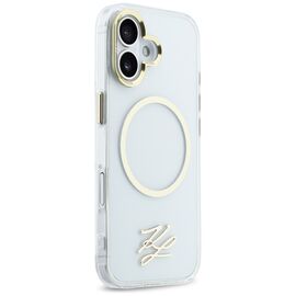Karl Lagerfeld IML KL Script Logo MagSafe Case for iPhone 17 - Transparent