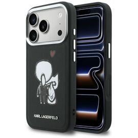 Karl Lagerfeld Karl &amp; Choupette Back Logo MagSafe Case for iPhone 17 Pro - Black